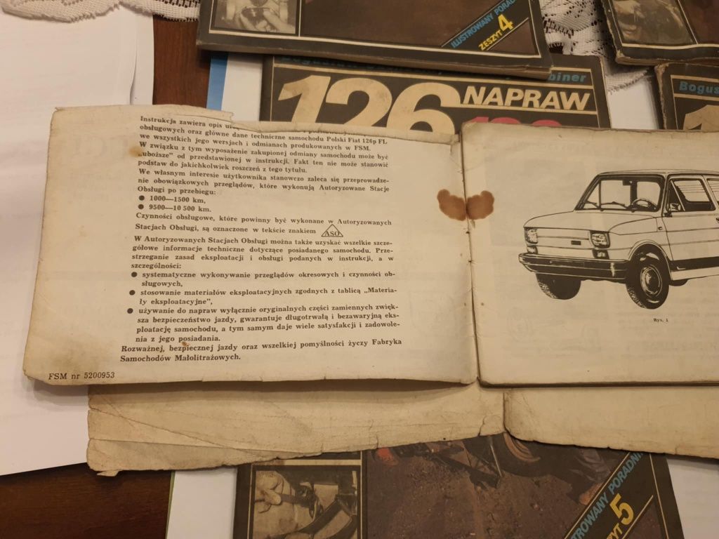 126 napraw 126p ksiazki plus części