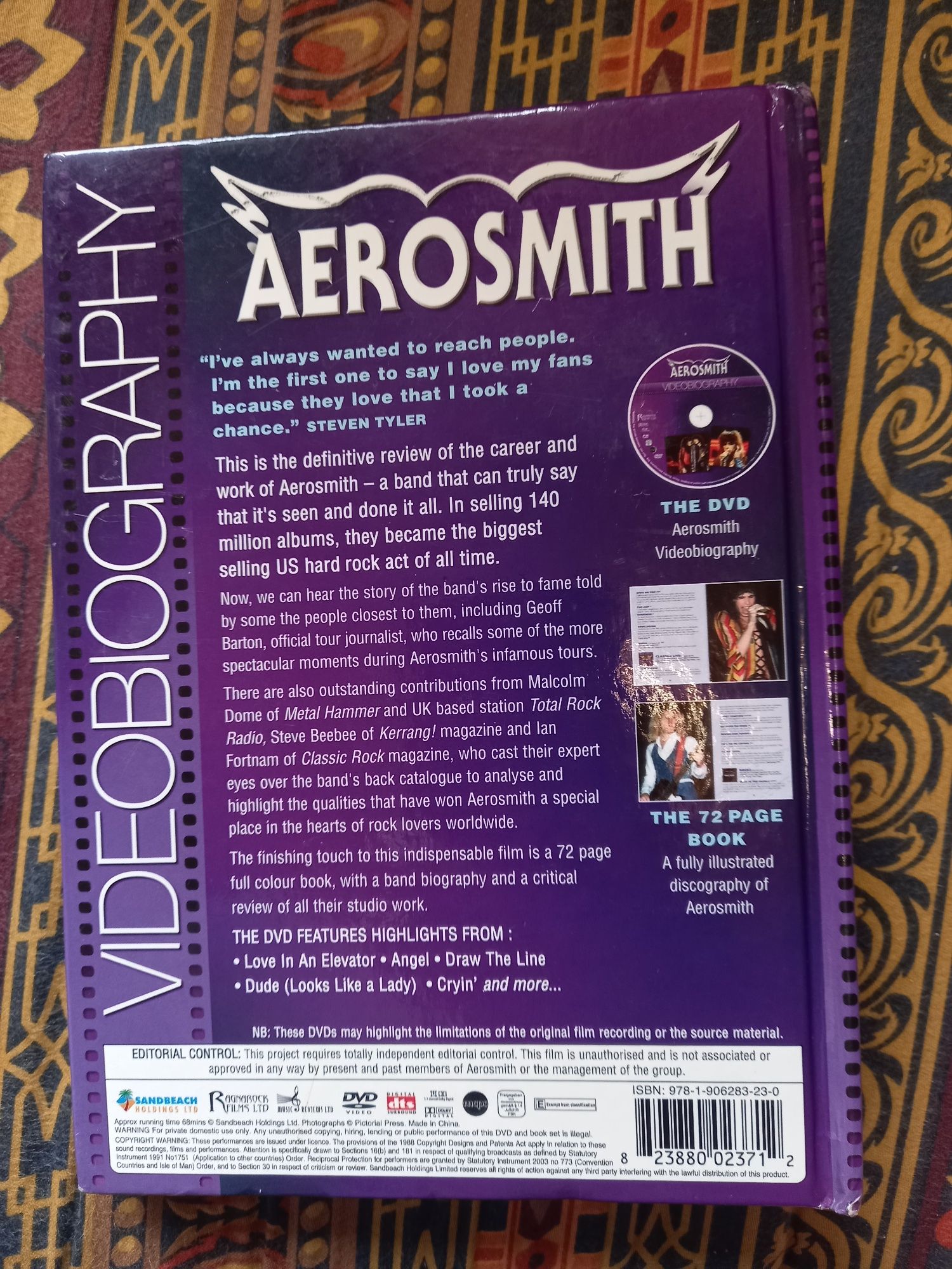 Aerosmith видеобиография DVD & BOOK