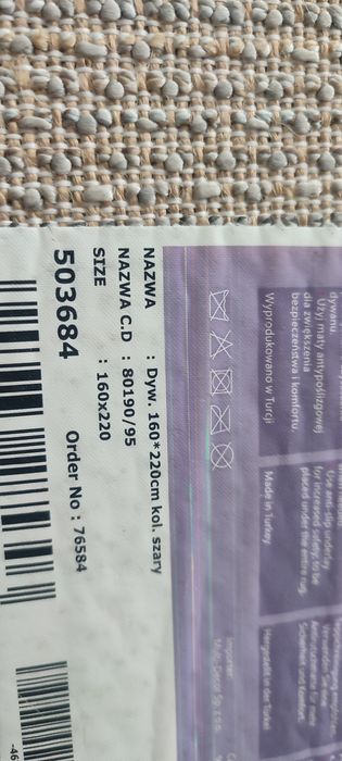 Dywan szary Shaggy 160x220 cm