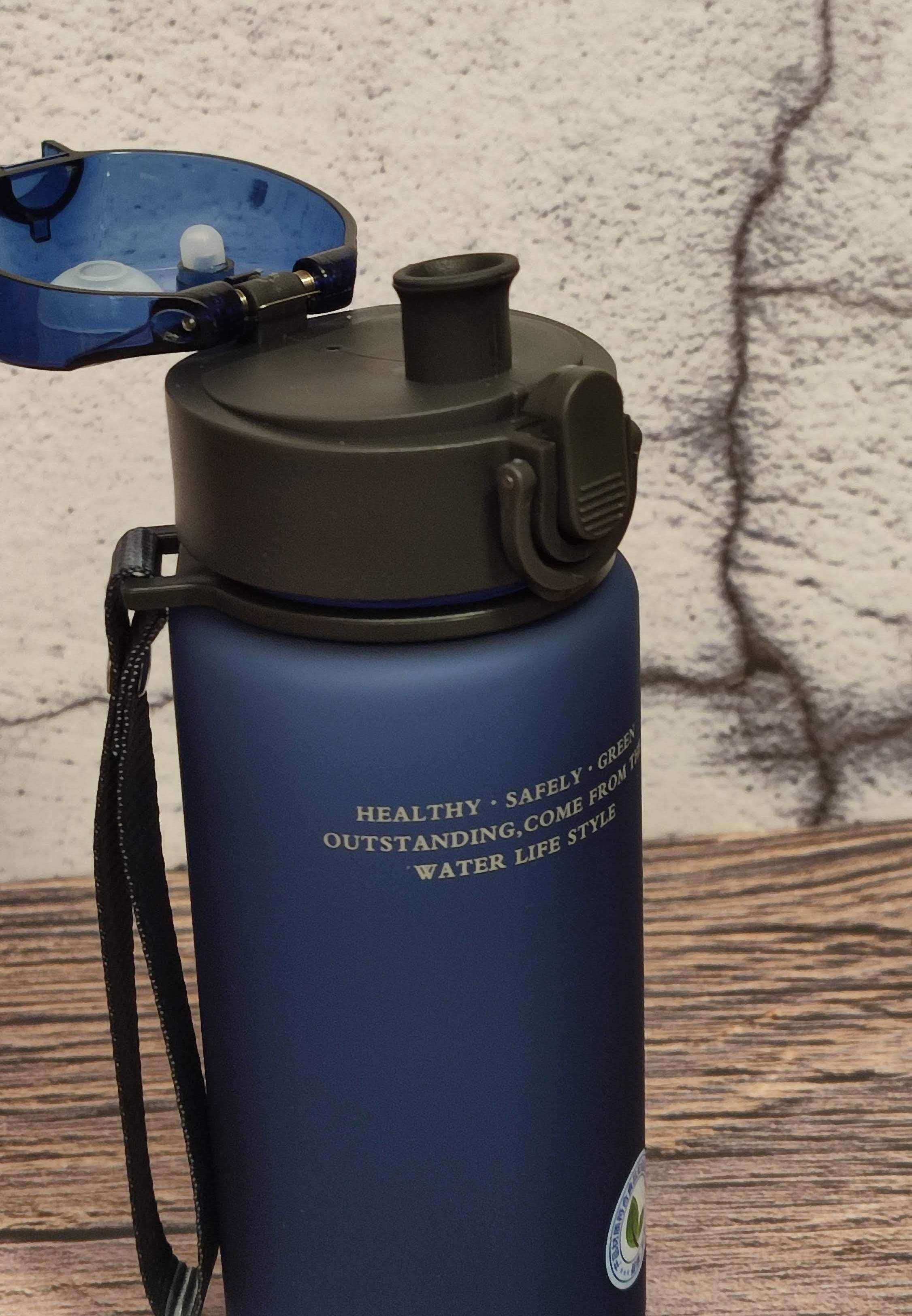 Bidon, sportowa butelka, pojemnik na wodę, niebieska, 400ml