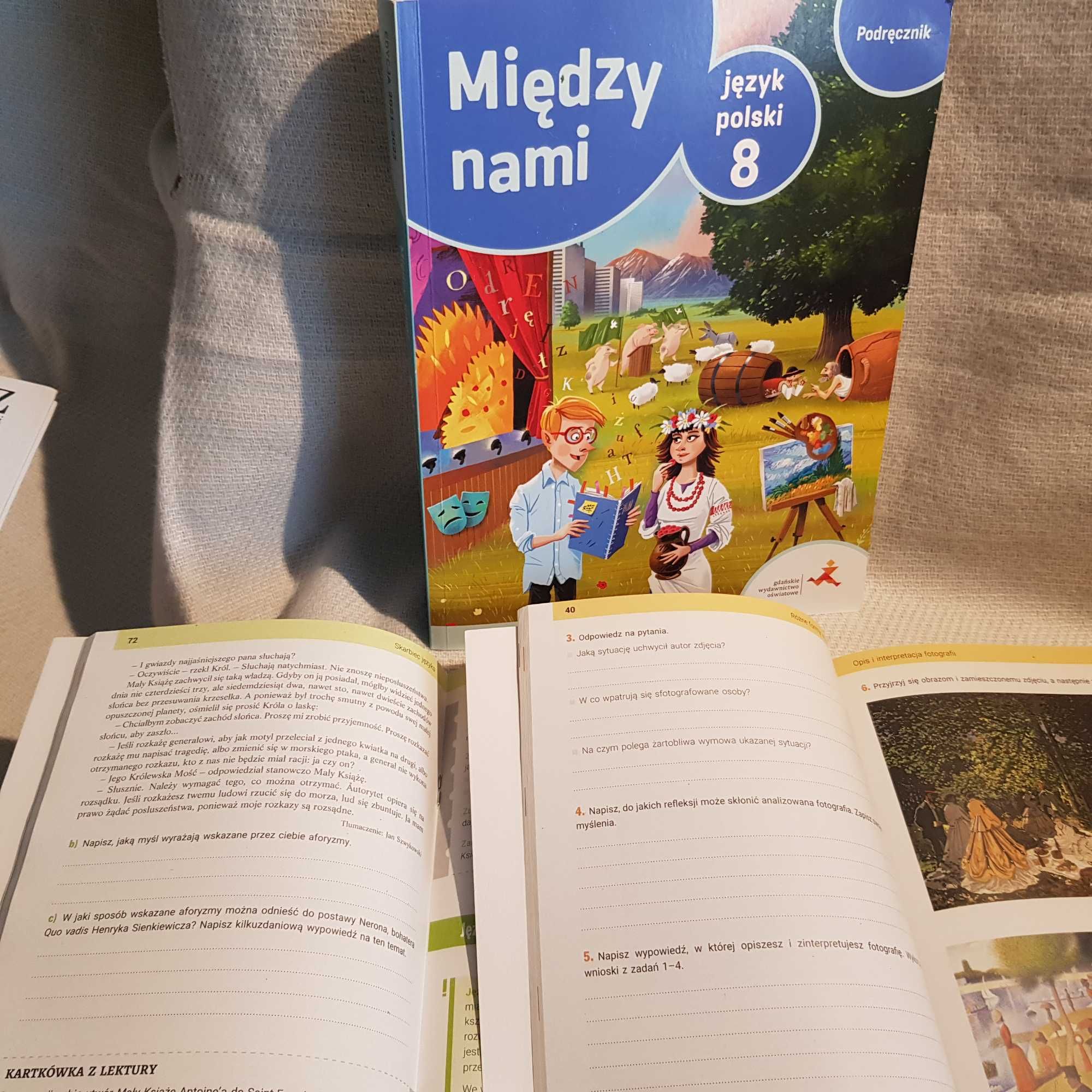 Między nami podręcznik i ćwiczenia dla kalsy 8