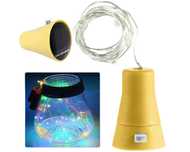 lampki drucik 10led 1m korek do butelki lampka solarna multicolor