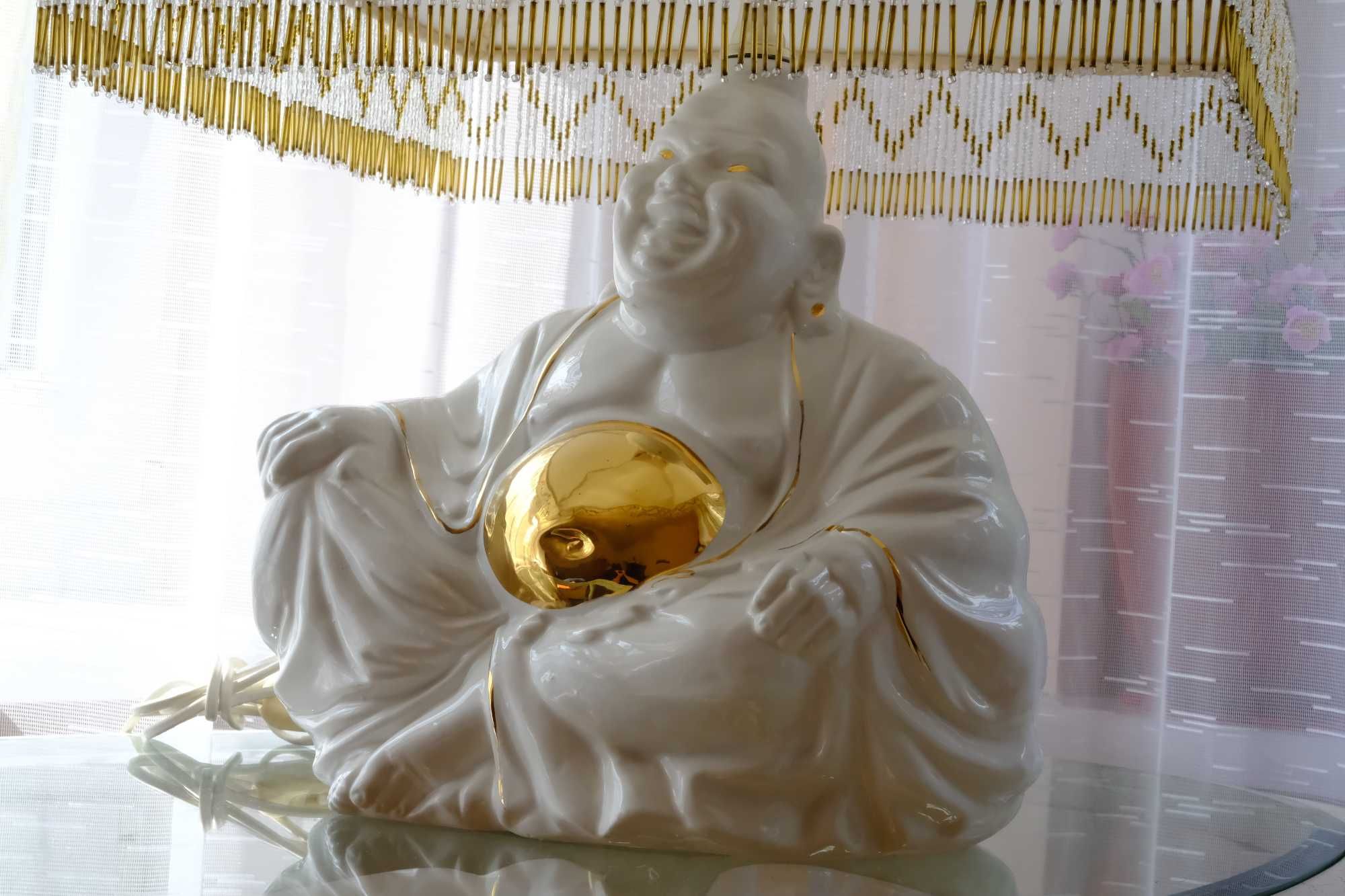 Lampa Porcelanowa usmiechniety Buddha