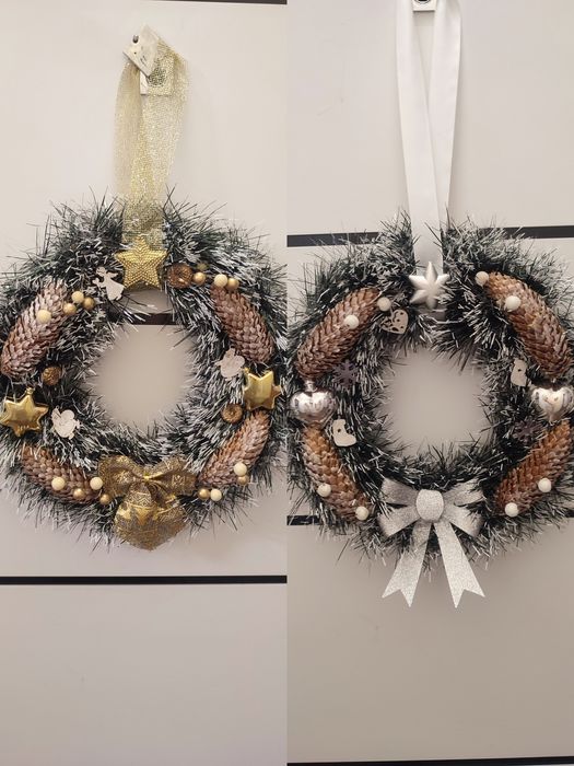 Новорічний вінок декор новий рік, новогодний венок декор новый год