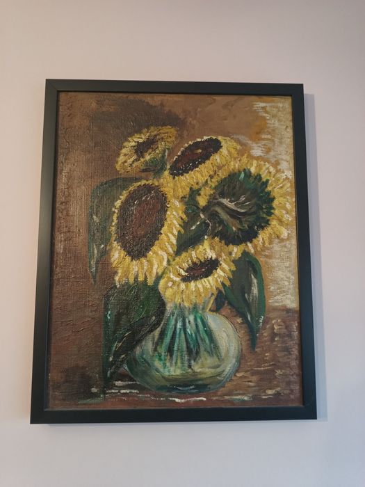 Obraz olejny w ramie