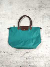 Torebka Longchamp pliage basic bag duża turkusowa