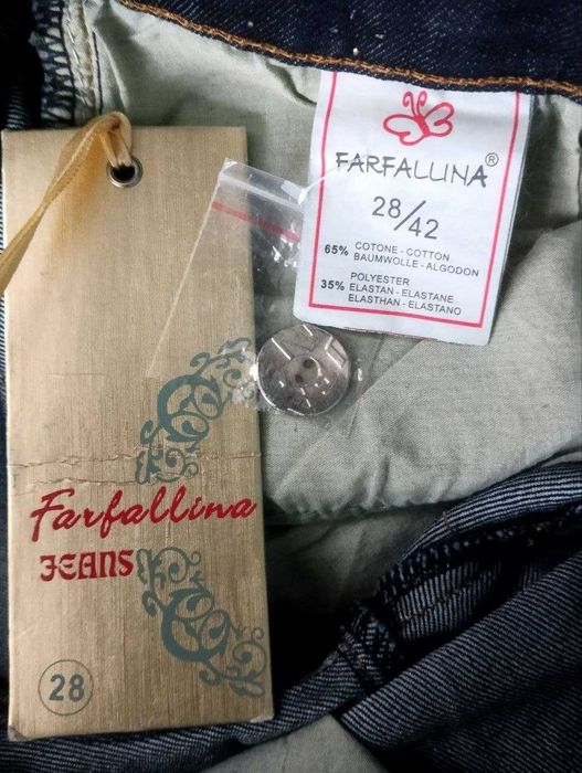 Жіночі нові джинси Farfallina р.28/42, пояс 82см, женские джинсы