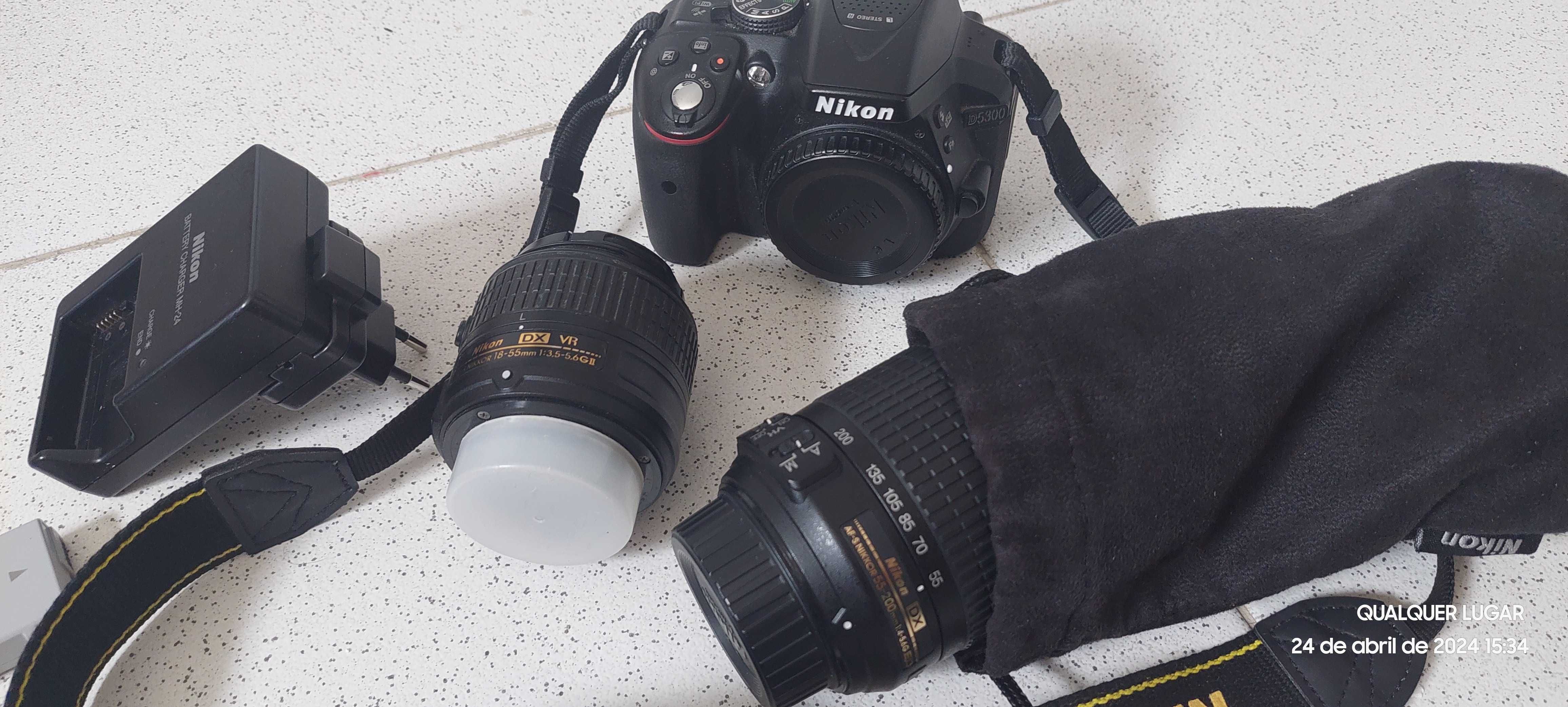 nikon d5300 com muito equipamento.