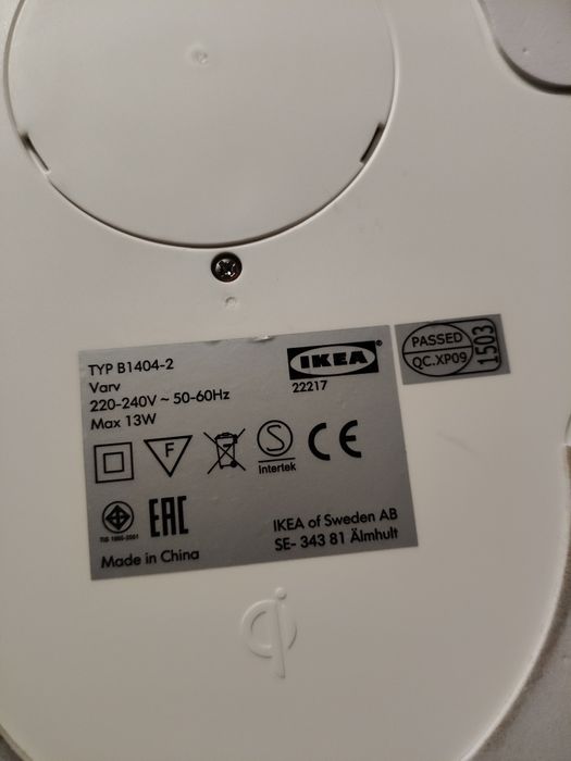 Lampka z podstawką IKEA gniazdo USB