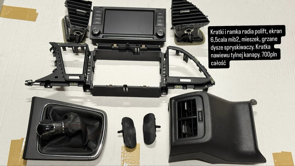 Ekran mib2 seat leon 3 5f, carplay, spryskiwacze, glosnik