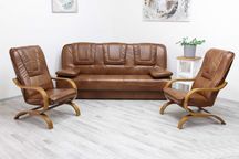 Wersalka skórzana sofa Finka+dwa fotele PROMOCJA