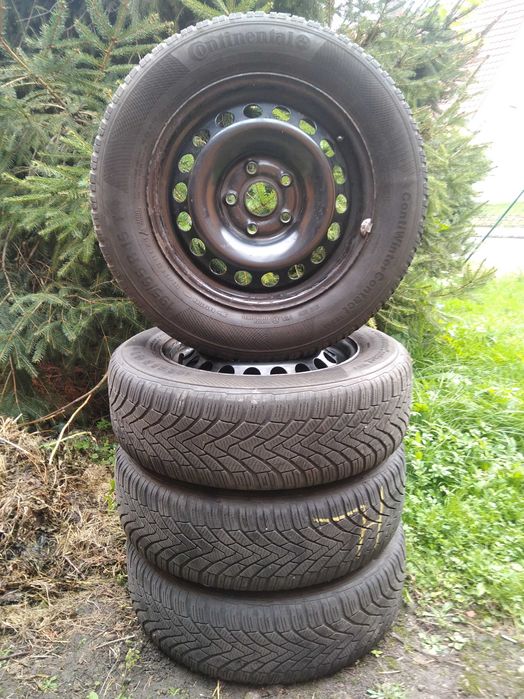 Komplet kół zimowych 5x112 6Jx15H2 VW SKODA SEAT 195/65R15 Continental