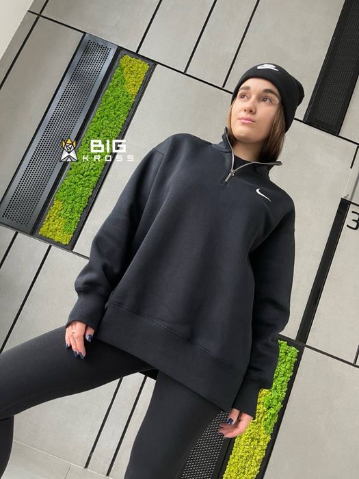 Жіноча толстовка Nike nsw phnx flc os long qz (HJ0931-010)