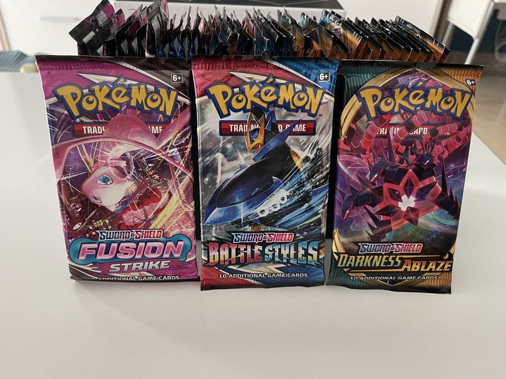 Pokemon cartas - bosters selados, battle styles e darkness ablaze