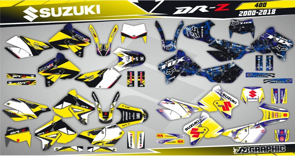 Наклейки Графіка Suzuki RM RMZ RMX DRZ DR 85 125 250 350 400 450 650