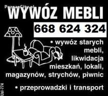 Przeprowadzki, transport, wnoszenie mebli, odbiór ze sklepów, wywóz