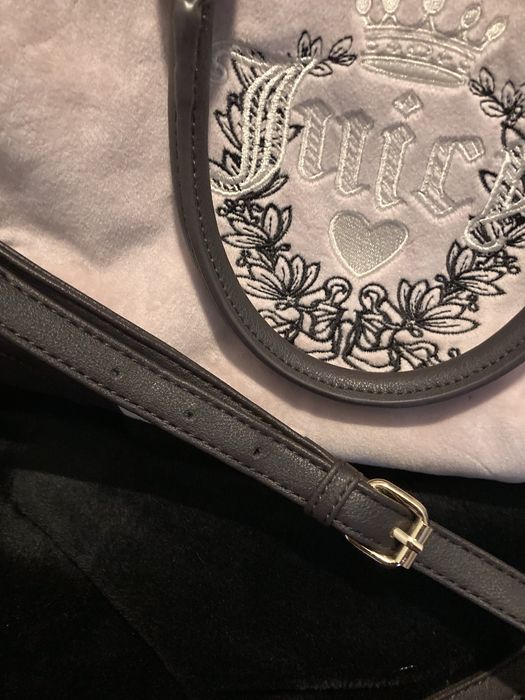 Torebka różowa pudrowa welurowa juicy couture