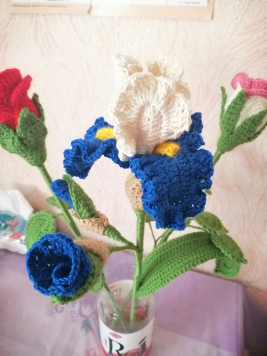 Декор. Вязаные цветы