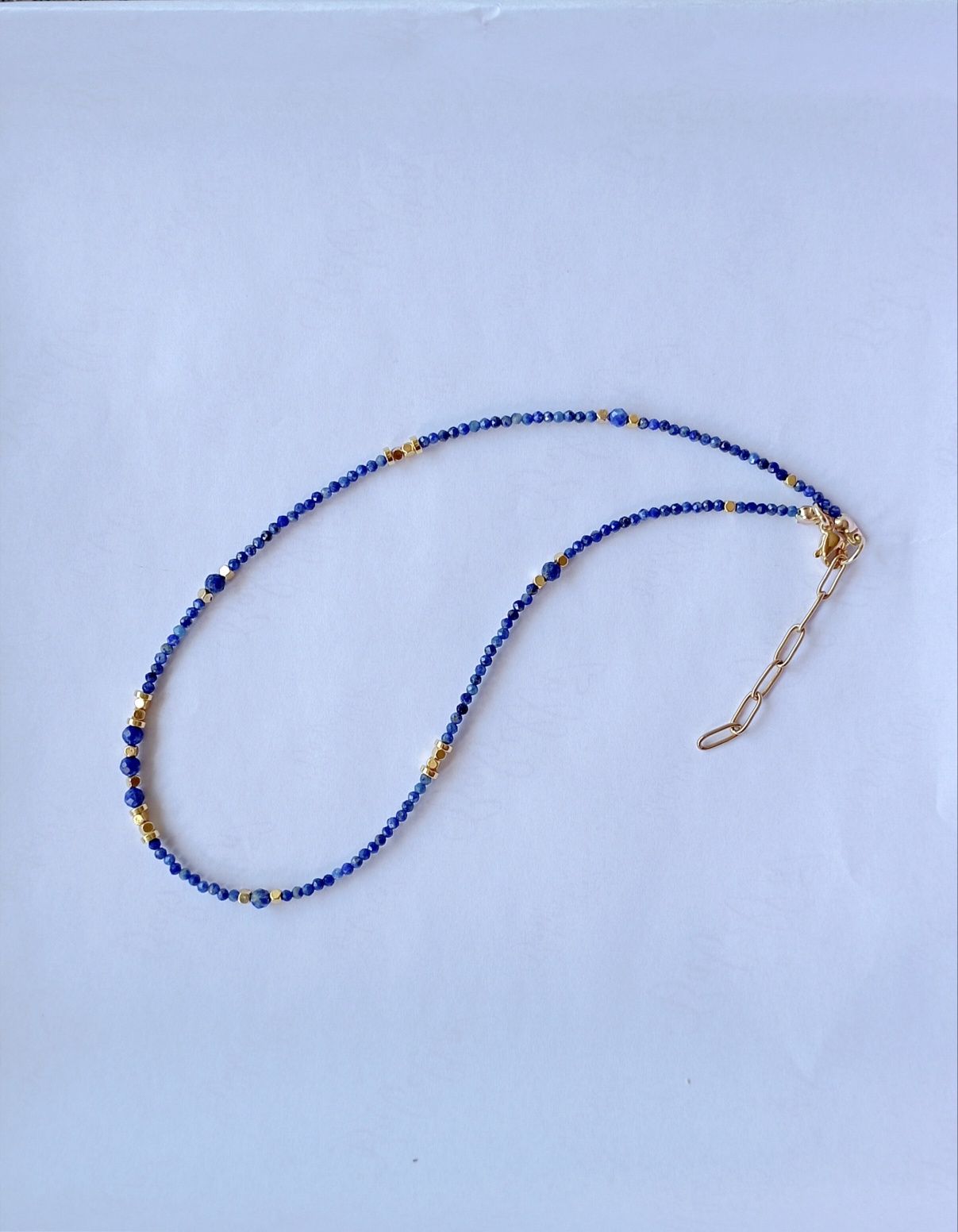Naszyjnik Choker Lapis Lazuli Hematyt Kamienie Naturalne