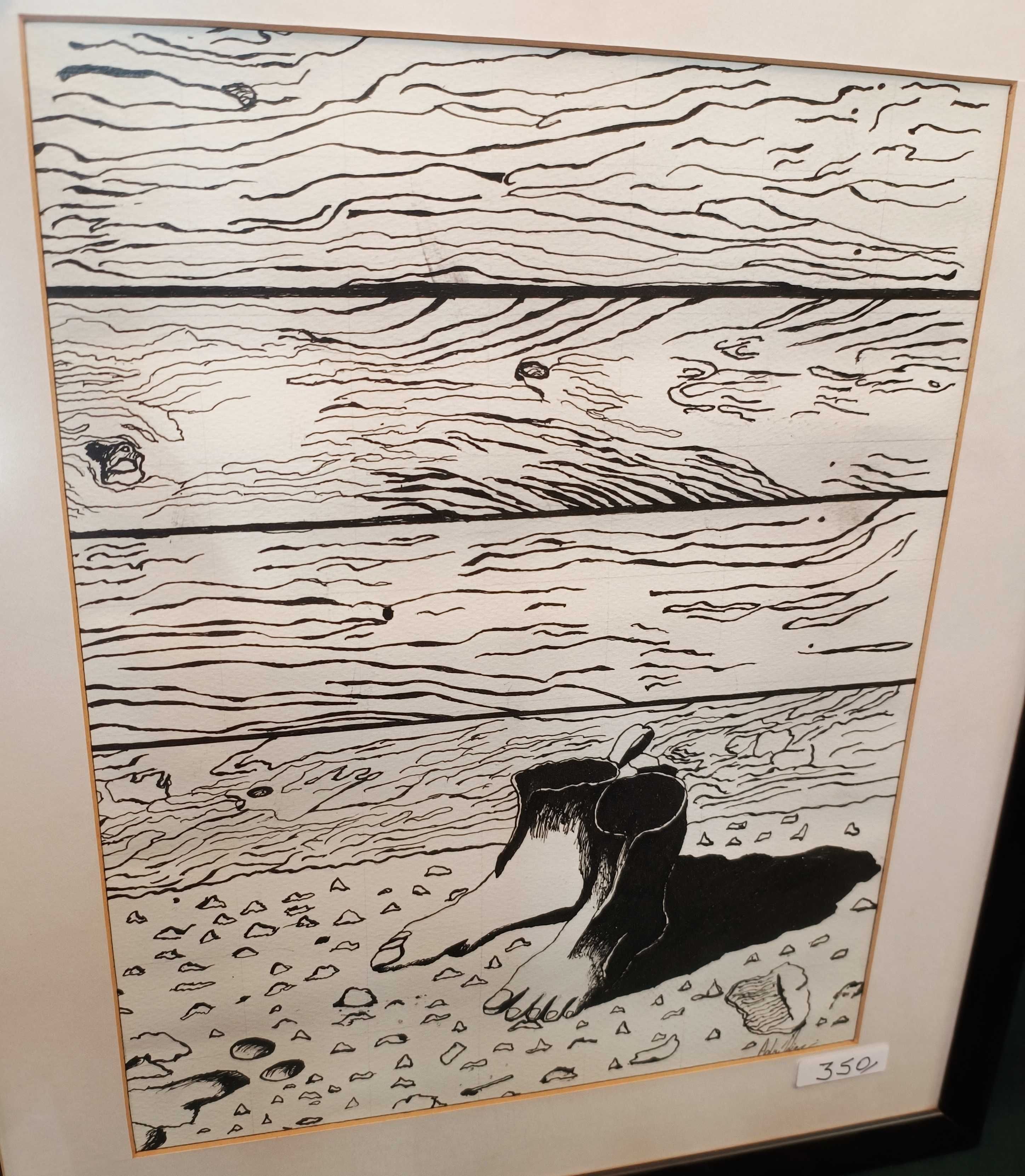 Desenho Emoldurado Autor Desconhecido
