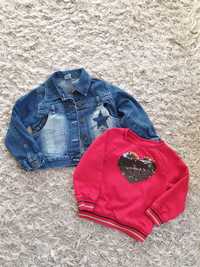 Paka jesienna/zimowa 1×bluza 1×kurtka jeansowa