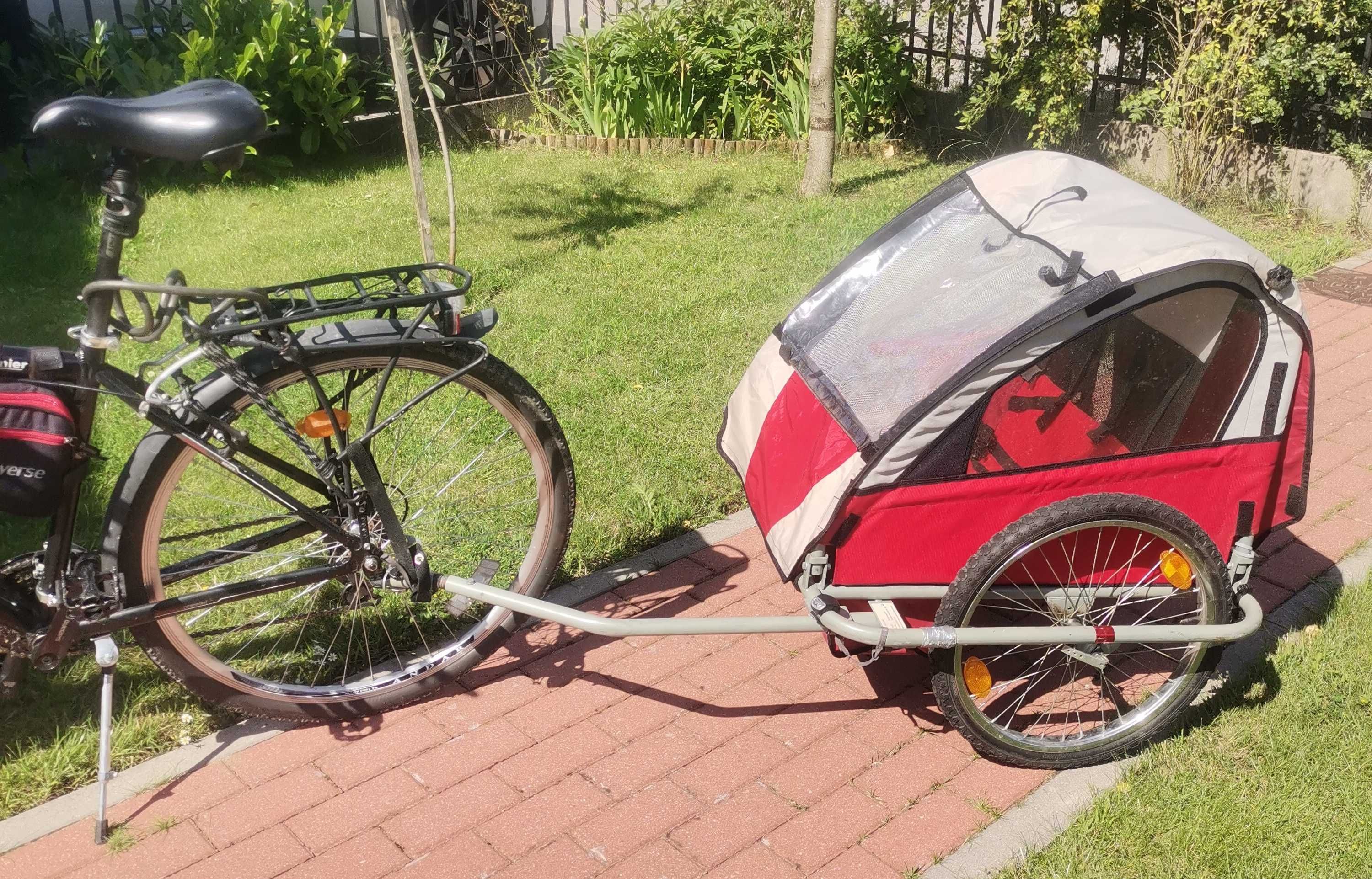 Przyczepka rowerowa dwoje dzieci