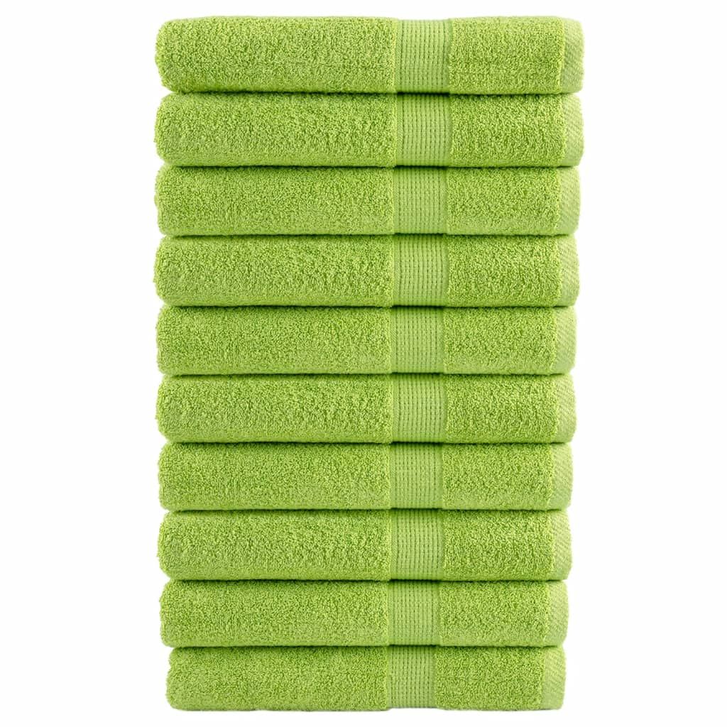 Ręczniki premium SOLUND 10 szt., zielone, 100x200 cm, 600 g/cm²