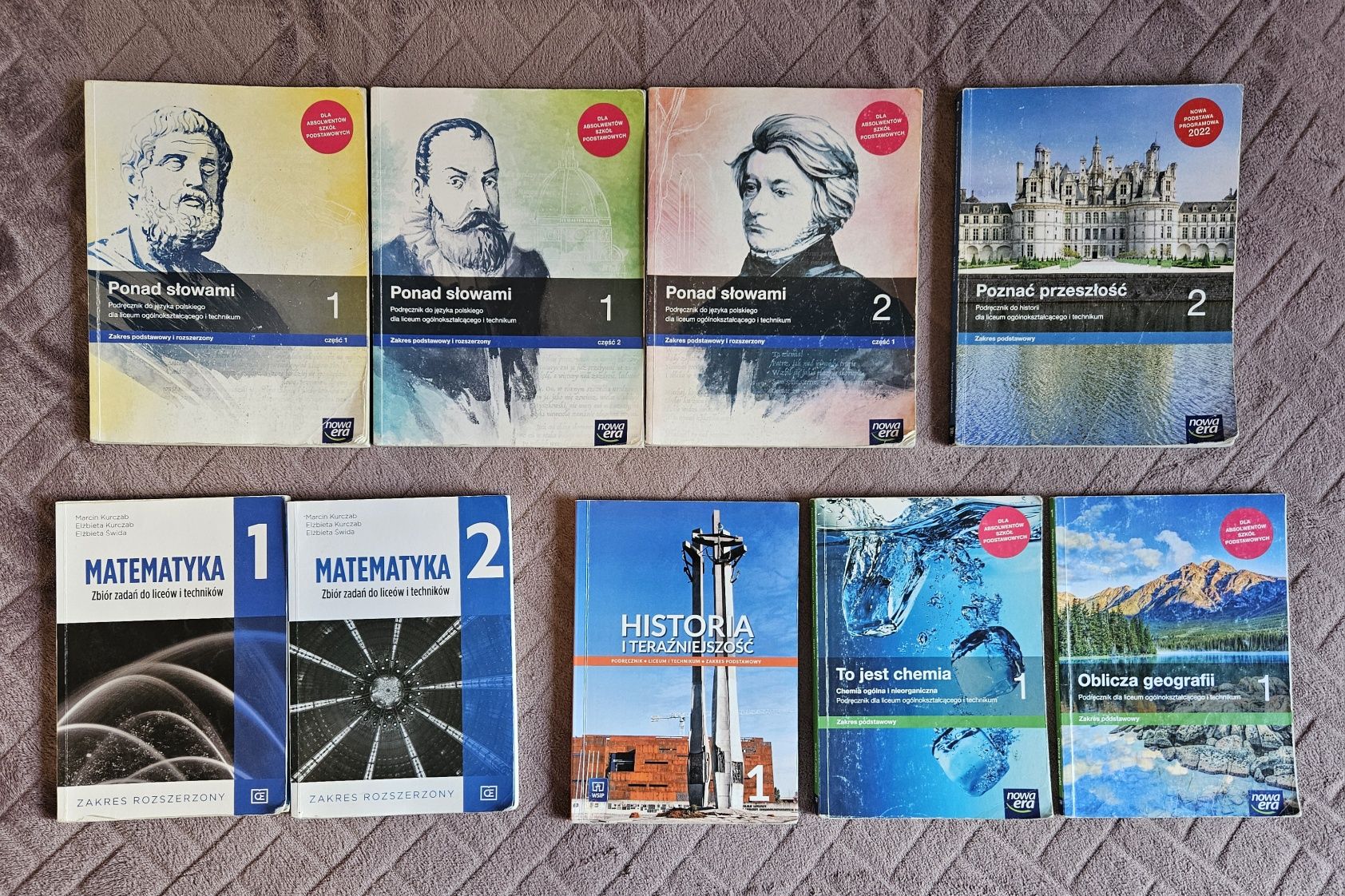 Podręczniki klasa 1 i 2 liceum
