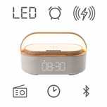 NOWE - Radio, budzik, ładowarka indukcyjna, zegarek, 4w1 MANTA