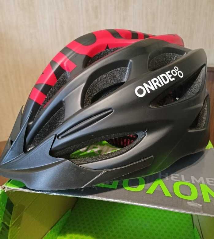 Шолом велосипедний Onride Mount Black-Red, розмір - L (58-61 см)