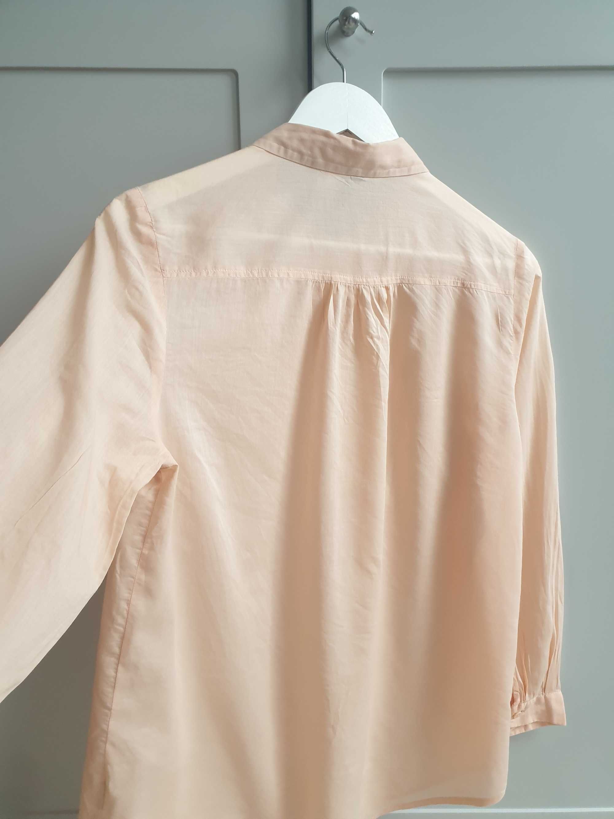Morelowa koszula H&M 38 bluzka pomarańczowa oversize