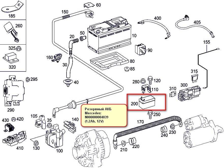 Аккумулятор бортовой сети 1.2 Ah 12V Mercedes: N000000004039