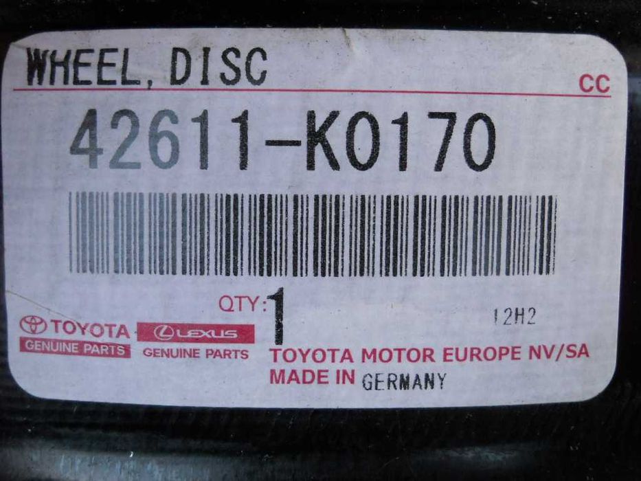 Felgi 6Jx15H2 5x100 ET45 Toyota Yaris IV P21 od 2020r OE 42611-K0170