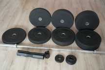 Sztanga olimpijska 20kg + ciężary 107.5kg