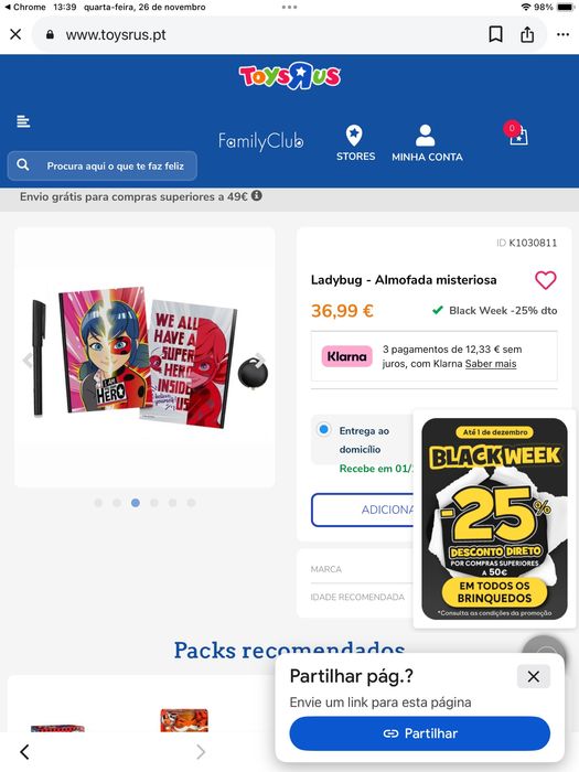 Ladybug Almofada Misteriosa - no mercado por 36 euros. Vendo pr 16 eur