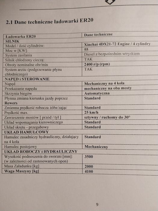 Ładowarka przegubowa EWERUNG  ER20  jak Volvo L 35G5