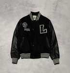 Vintage Jacket Bomber Lonsdale Varsity Rare Wool Leather Big Logo 90’s