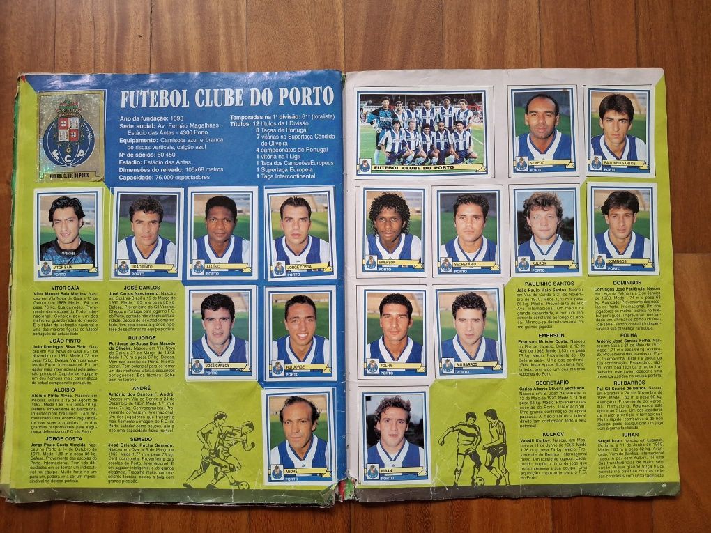 Caderneta 1994 e 1995