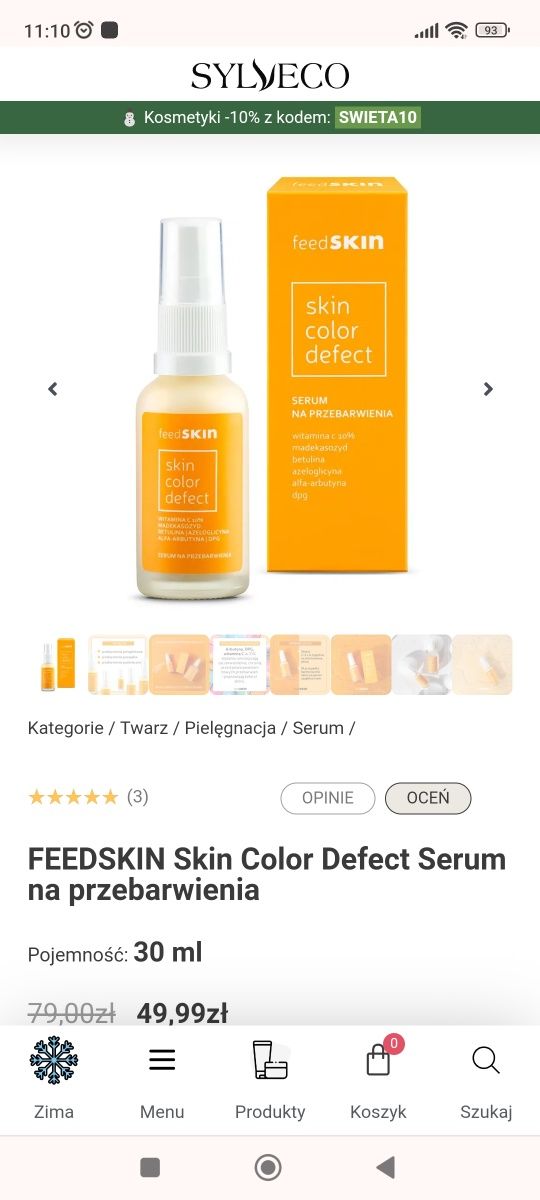 Serum na przebarwienia feedskin 30 ml sylveco