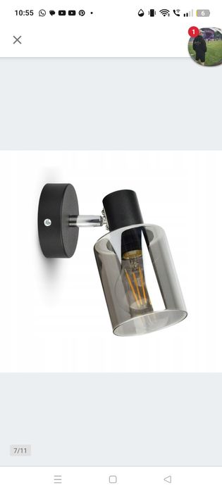 Lampa Kinkiet czarny