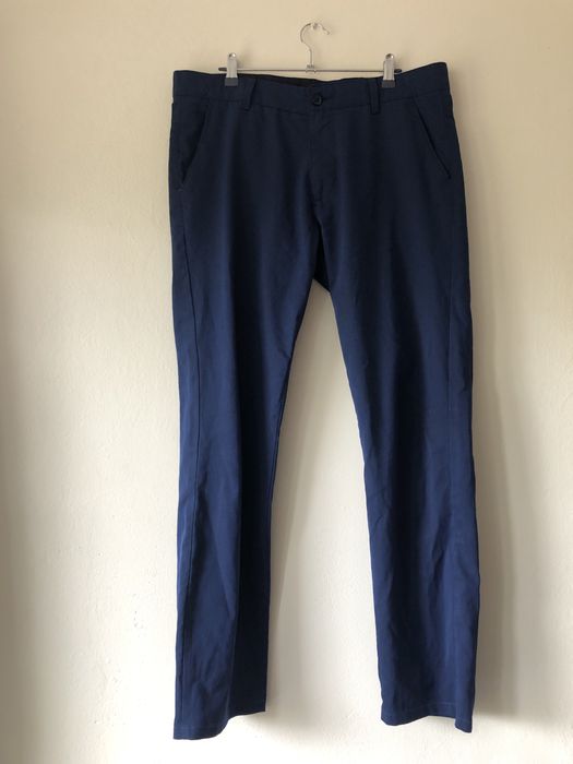 Spodnie męskie Lavard M L chino garniturowe 32/33 granatowe
