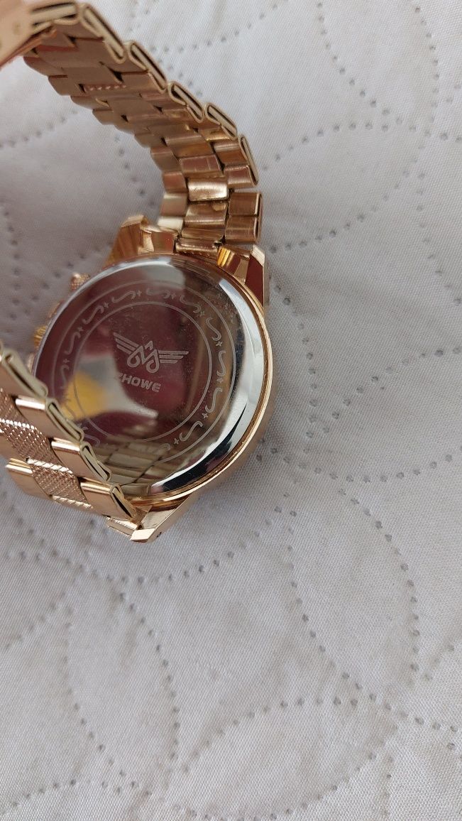 Zegarek męski złoty bransoleta Biznesowy Elegancki Casual