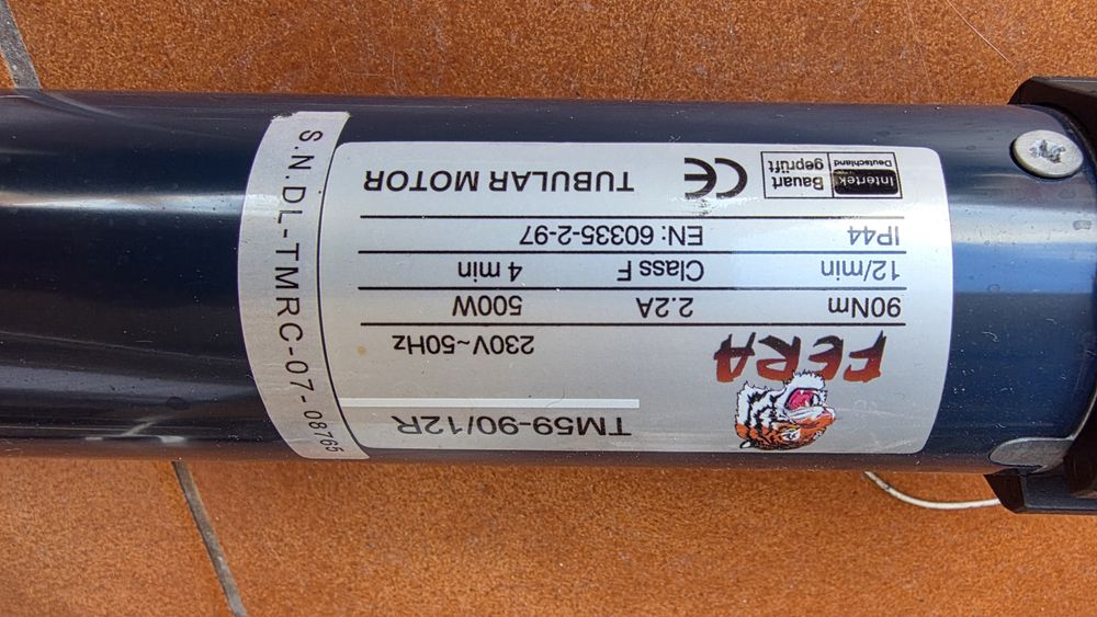 Motor tubular de persiana/garagem