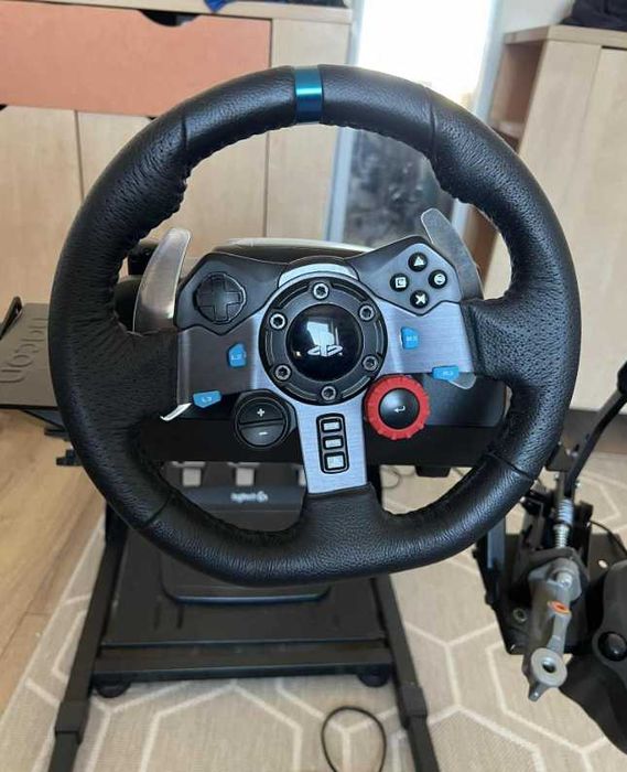 kierownica logitech g29+pedały+shifter+hydro łapa+stelaż+fotel