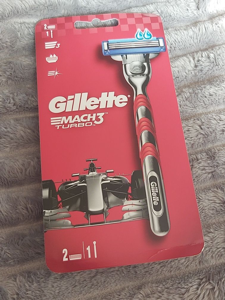 Gillette Mach 3 turbo maszynka i 2 wklady orginal