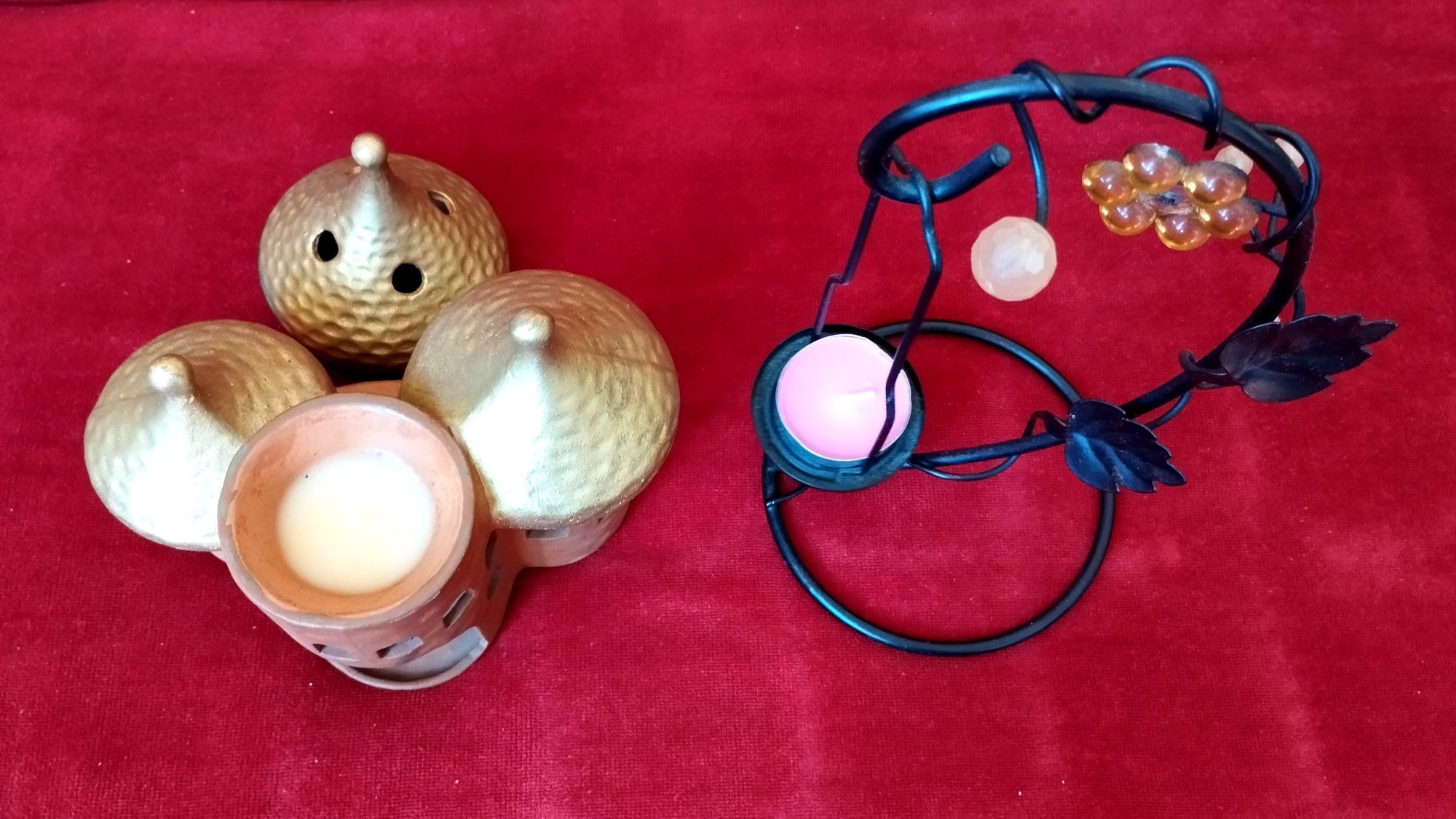 Podgrzewacz do wosku kominek ceramiczny świecznik lampion do olejków
