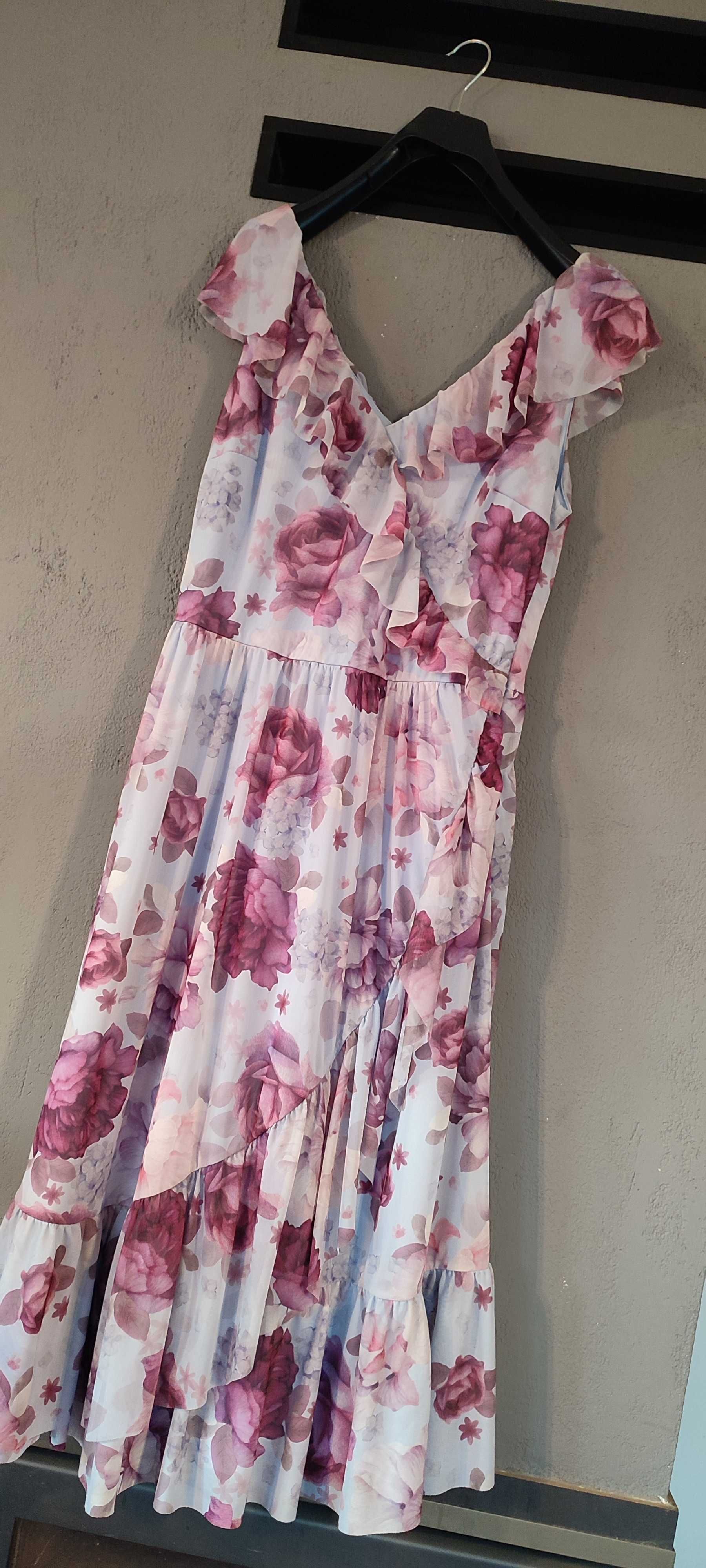Mohito sukienka tiulowa midi komunia prosta 42 xl