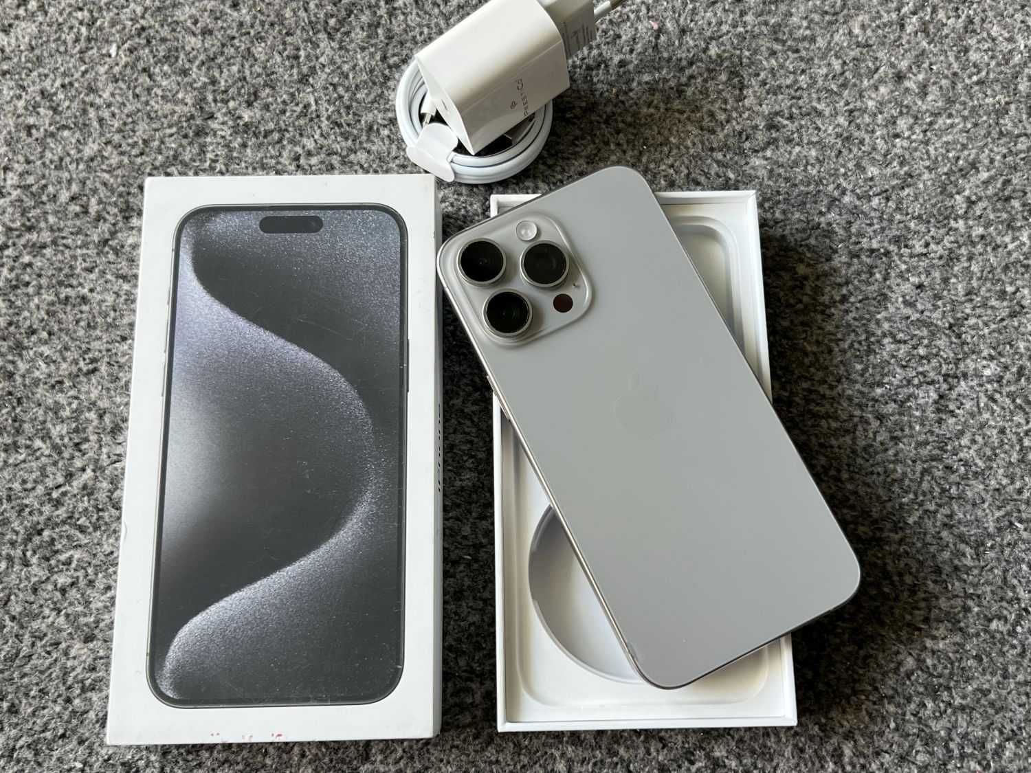 iPhone 15 PRO MAX 256GB TITANIUM GREY TYTANOWY Bateria 100% Gwarancja