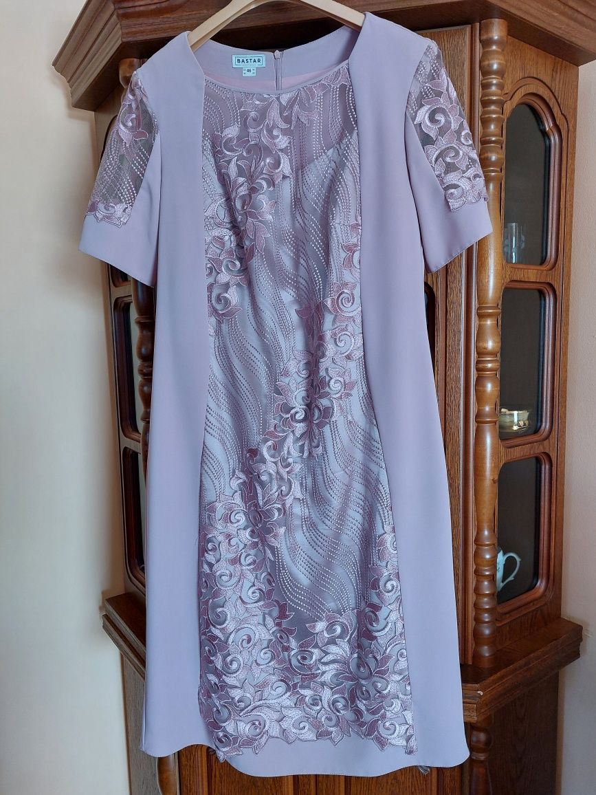 Sukienka  wizytowa elegancka Bastar r.42-44 XL/XXL wesele chrzest komu