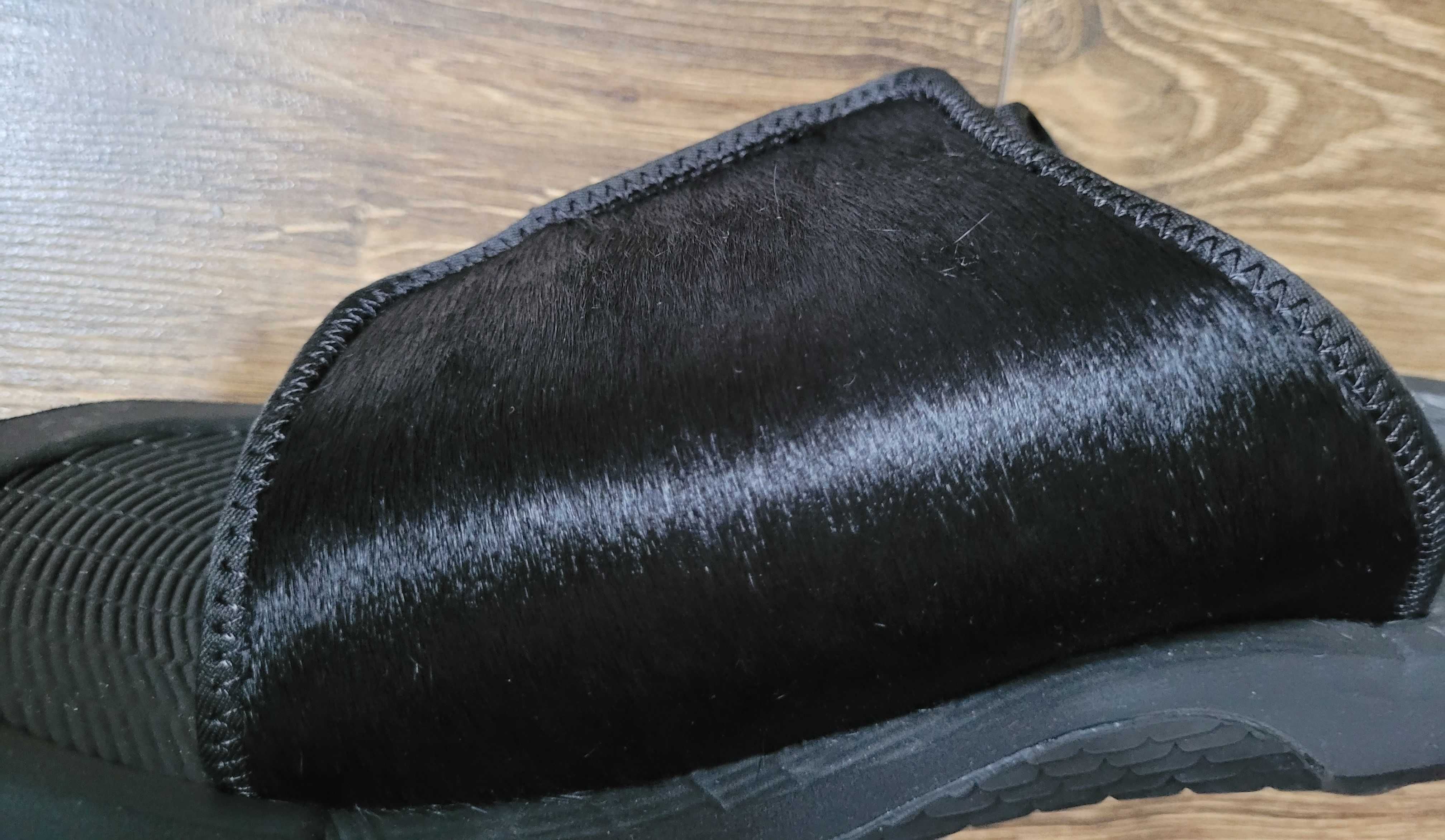 buty sandały klapki Shaka X - packer 45 UK 10 czarne krowie włosie